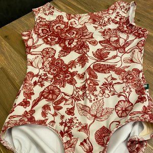 Luckyleo leotard -- scarlet teacup Flight